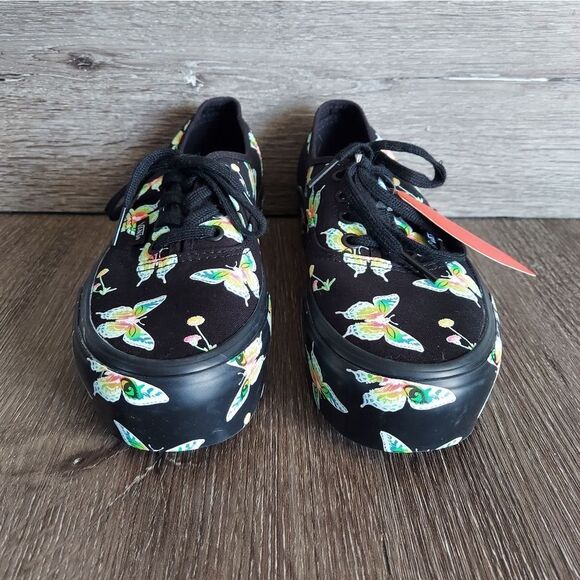 VANS Authentic GLOW IN THE DARK Stacked Morph Blackout Butterfly Shoe Womens 7 - Picture 2 of 9
